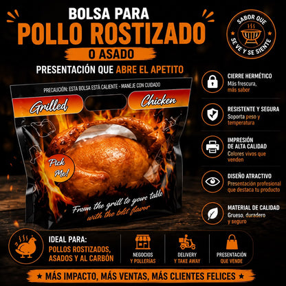 Bolsa para Pollo Rostizado • 250 unidades